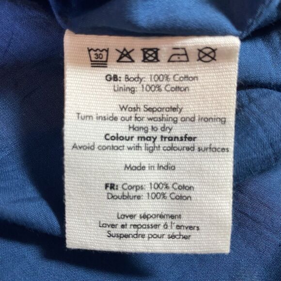 JOANIE Shirt Dress Flannel Plaid Mini V-Neck Short Sleeve Pockets Womens 4 Teal - Picture 12 of 14